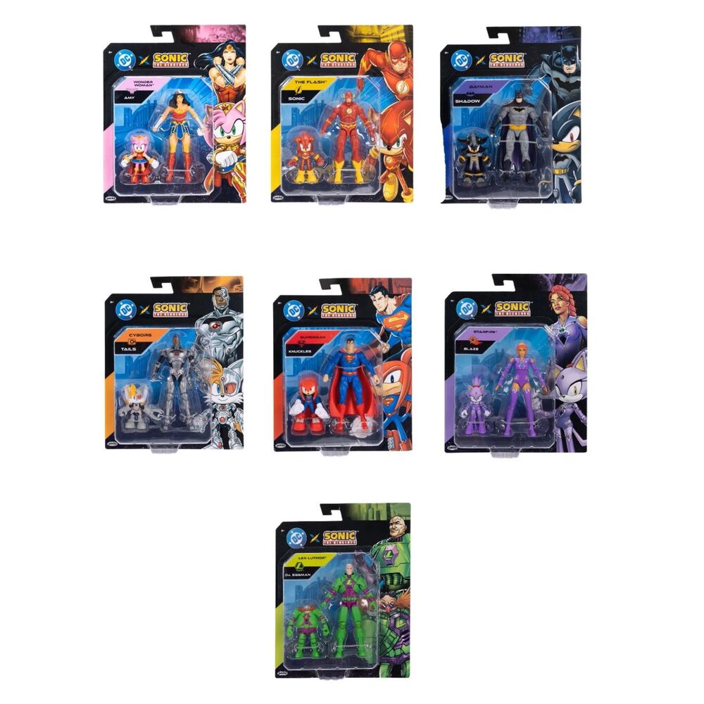 DC X Sonic the Hedgehog Multipack Action Figures - 2.5 inch + 5 inch (7 Sets)